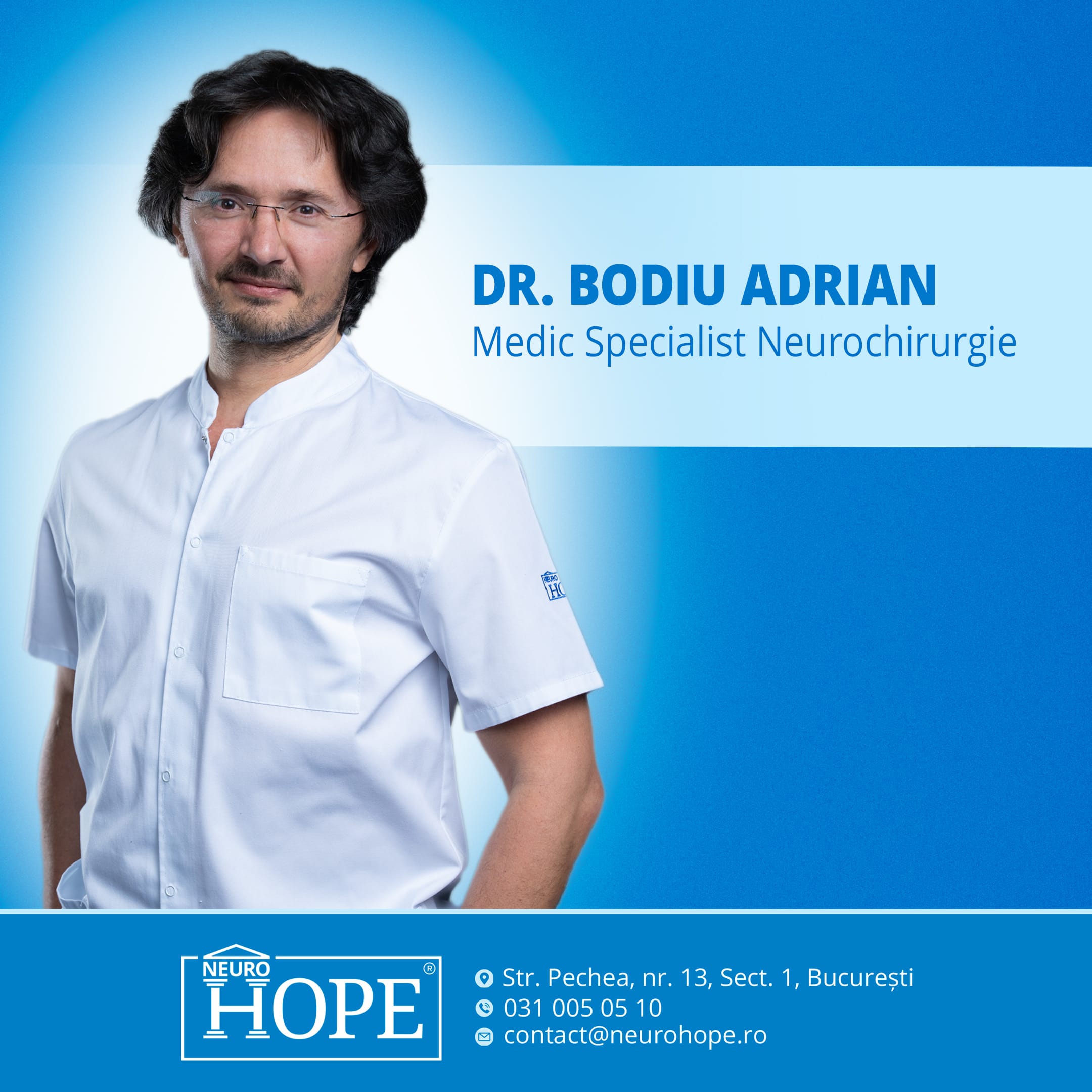 Dr Adrian Bodiu neurochirurg Bucuresti NeuroHope
