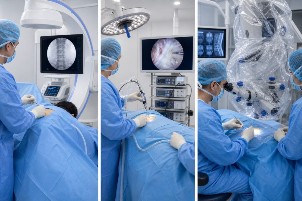 Proceduri minim invazive și microchirurgie pentru hernie de disc lombară