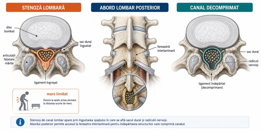 stenoză de canal lombar - abord lombar posterior